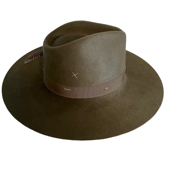 Lovely Bird Malibu Pale Olive Verona Fedora Hat S NEW - Picture 3 of 7